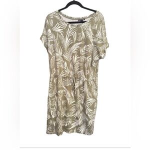 Hilary Radley NWOT Green & White Short Sleeve Dress